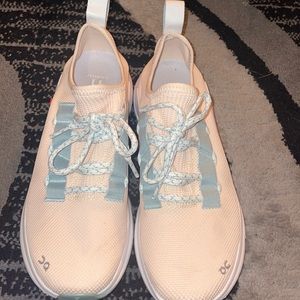 Free People Peach and Light Blue Sneakers